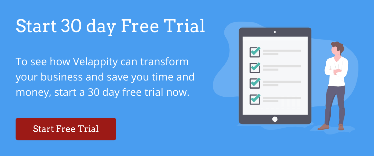Image shows a person viewing a health and safety inspection on a tablet.
